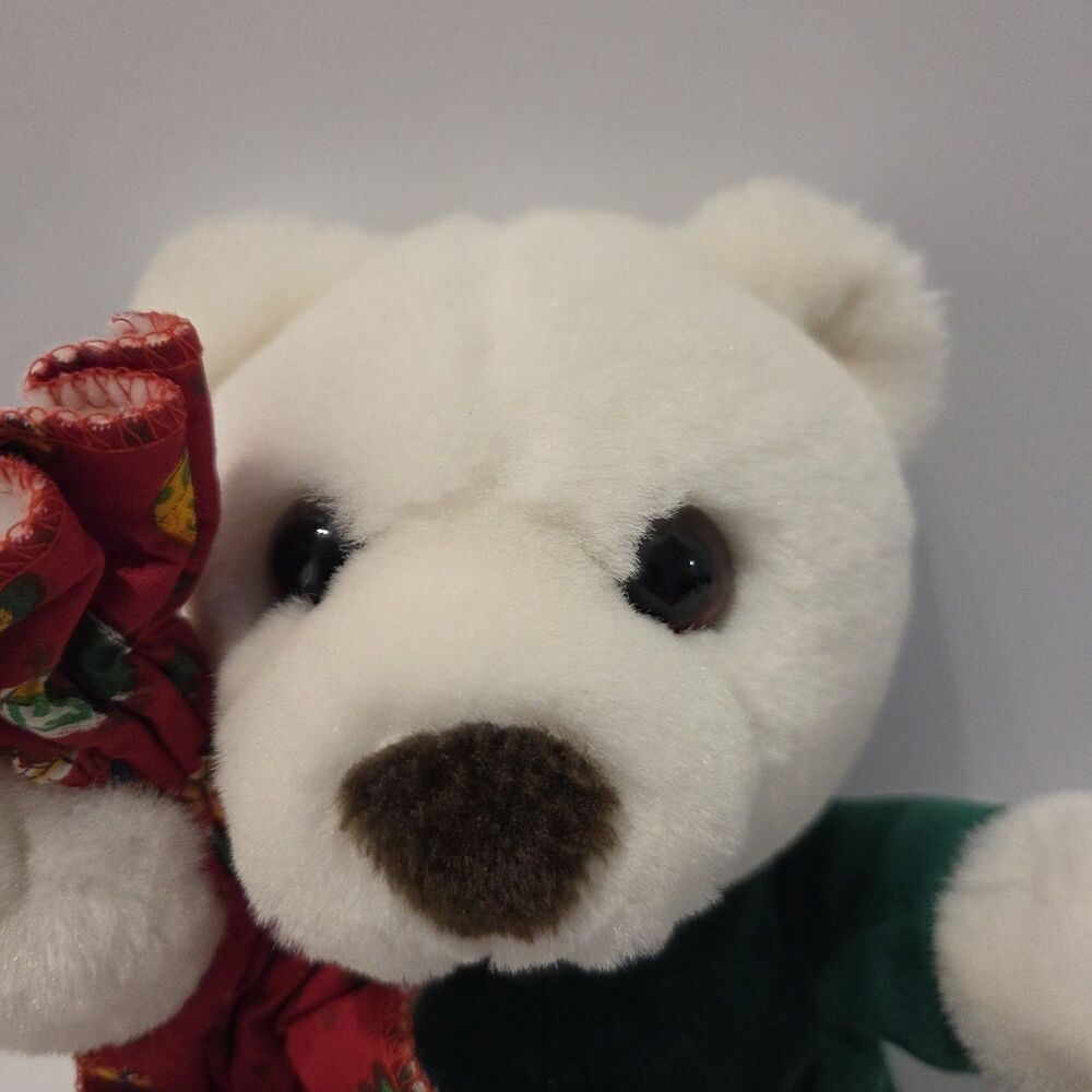 Vintage Rare Commonwealth Christmas Teddy Bear with Slippers & Blankie 11" - Picture 2 of 6